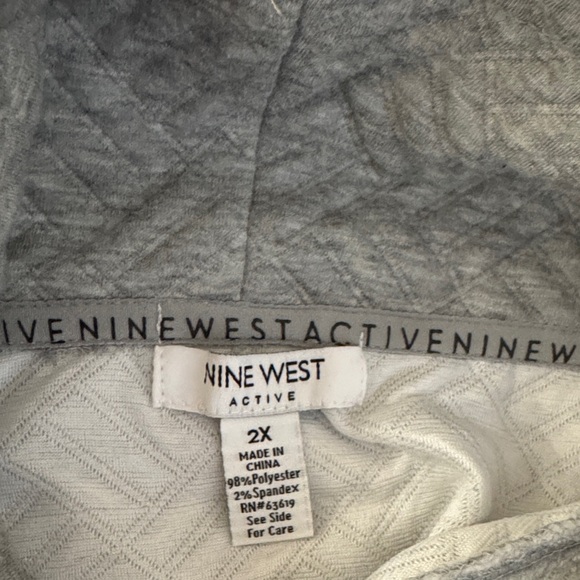 Nine West Active Heather Gray Cowl Neck Sweatshirt - Picture 2 of 10